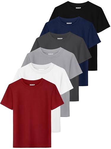 HXP Boys Mesh Athletic T-Shirts | Dry-Fit Youth Sports Tees (6 Pack)