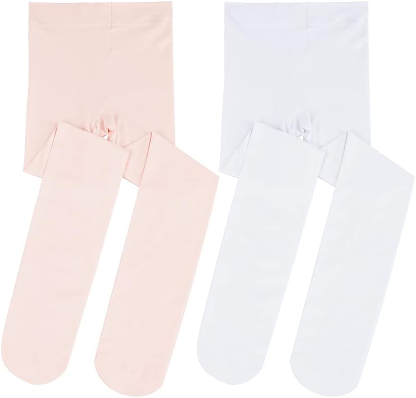 Stelle Girls' Ultra Soft Pro Dance Tights - Comfortable Ballet Footed Design | Toddler to Big Kid Sizes