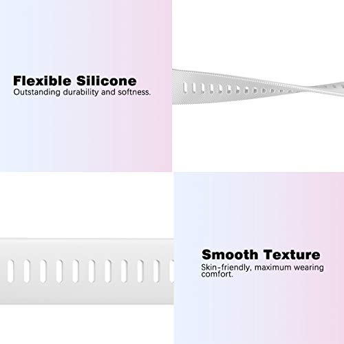 MoKo Silicone Replacement Band for Garmin Forerunner 45/45S/Swim 2 - White