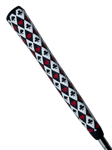 Jackputts Gambler Midsize Pistol Putter Grip for Golf Clubs - Fun Card Design
