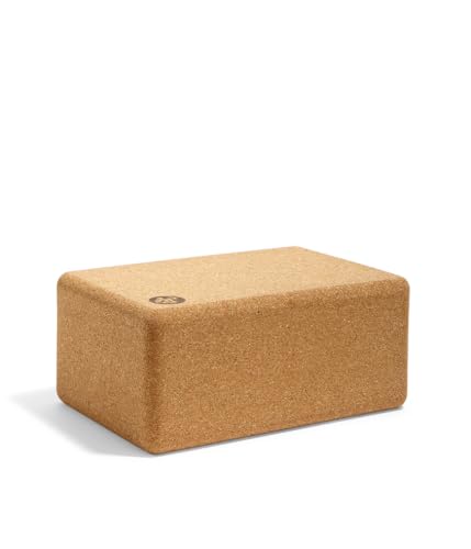 Cork Yoga Block - 4" x 6" x 9" Extra Firm Support for Yoga & Pilates