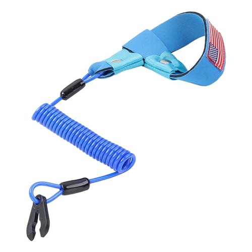 Yamaha Jet Ski Kill Switch Lanyard - Blue With US Flag