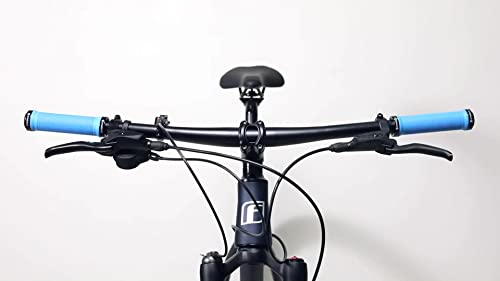 Double Lock Bicycle Handlebar Grips - Comfortable Rubber - Black