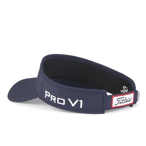 Men's Navy/White Tour Performance Visor - One Size Golf & Sports Hat