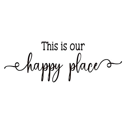 This is Our Happy Place - Carved Letters Sweet Words Wall Decals Vinyl Art Words Home D?cor