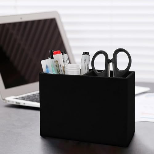 PU Leather Desk Organizer - Red Cardinal Pen Holder