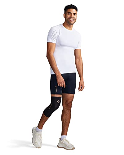 Tommie Copper Unisex Compression Knee Sleeve Large Black - Supports & Odor Control