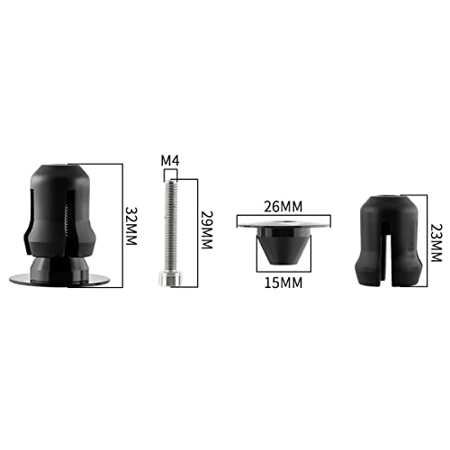 Bicycle Handlebar End Plugs - Black No Logo - Fits Most Bikes