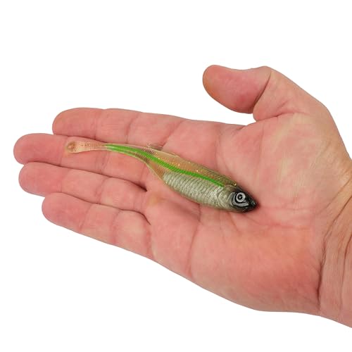 PowerBait Drip Minnow Fishing Soft Bait - Green Liner, 5"