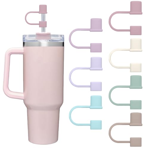 7-Piece Silicone Straw Cover Set for 30oz and 40oz Tumblers - 7 Colors
