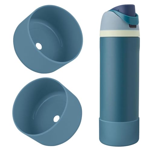 Silicone Water Bottle Boot 2PCS - Denim, 24oz Protective Cover