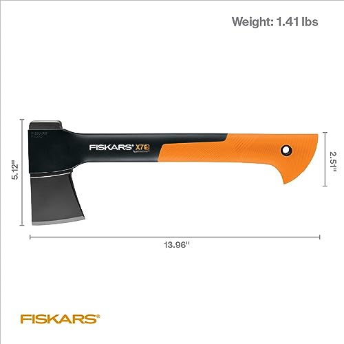 Fiskars X7 14-Inch Compact Hatchet for Camping & Wood Chopping - Durable & Lightweight