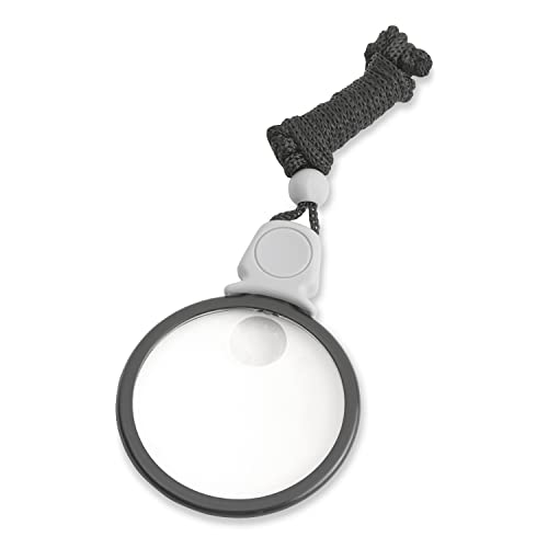 3x Power Pendant Magnifier with 6x Spot Lens & Neck Cord