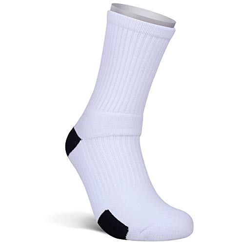Kids Athletic Crew Socks for Baseball, Soccer, Basketball - Ages 4-16