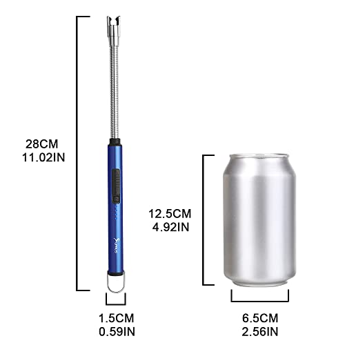 USB Rechargeable Electric Candle Lighter with 360° Flexible Neck - Dark Blue