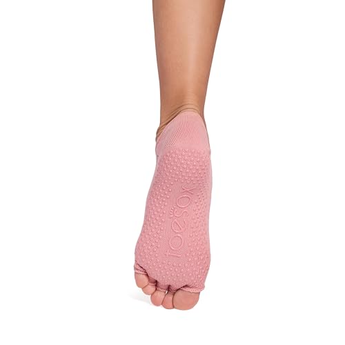 Toesox Luna Grip Socks Half-Toe for Pilates, Yoga & Dance – Non-Slip Barre Socks