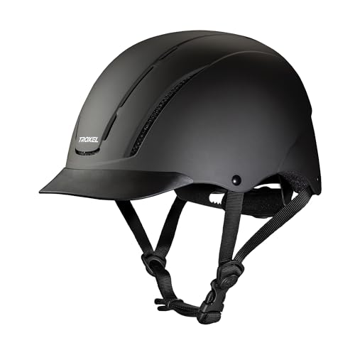 Full Coverage Horse Riding Helmet - Adjustable Fit, Black Duratec Medium