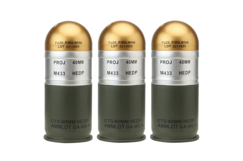 40mm Dummy Grenades - Pack of 3 Lightweight Prop Replicas