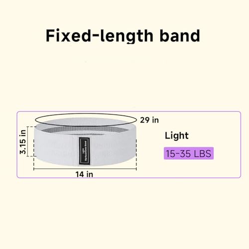 Fabric Resistance Band - Non-Slip Booty Loop for Fitness - Cream01