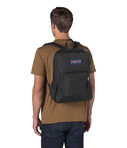 JanSport 26L Cross Town Backpack Black - 12 Inch Daypack for Urban Use