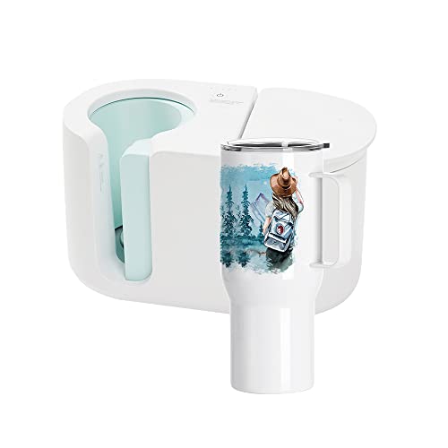 PYD Life 25 OZ Sublimation Travel Tumbler, 4 Pack with Handle, White Stainless Steel