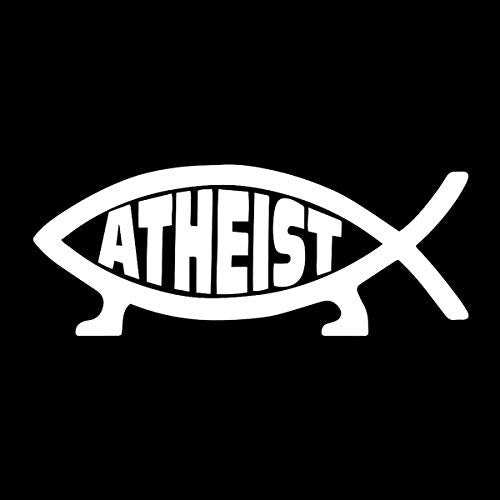 Atheist Fish Vinyl Decal - Weatherproof 5" Sticker