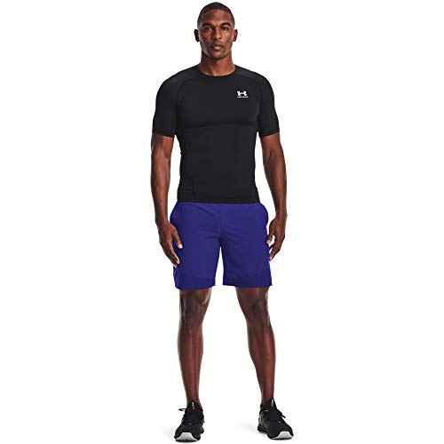 Men's HeatGear Compression Short-Sleeve T-Shirt - Medium Black/White