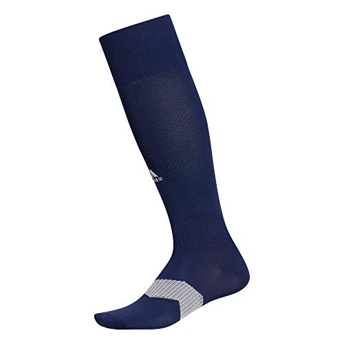 Compression Soccer Socks - Navy Blue/Clear Grey/White - Small