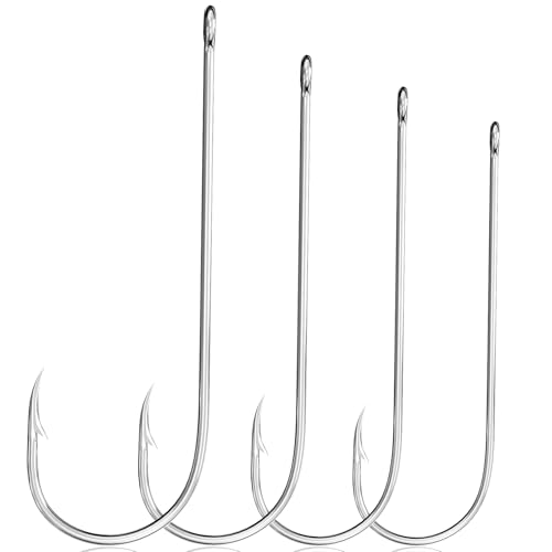 Aberdeen Barbed Fishing Hooks - 25 Pcs Long Shank Size 3/0