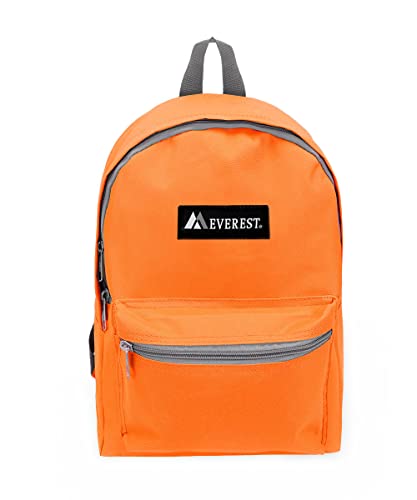 Everest 1045K Basic Orange Backpack 15-Inch Lightweight Travel & School Bag