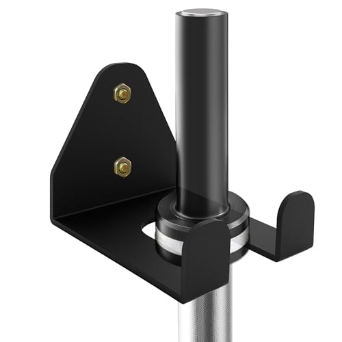 Wall-Mounted Olympic Barbell Holder - Heavy Duty Rack for Home Gym