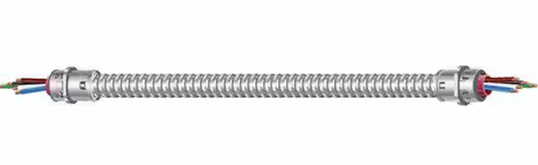 Southwire #56482114 8 ft, 12/2 Solid CU MC (Metal Clad) Armorlite Modular Assembly Quick Cable Whip