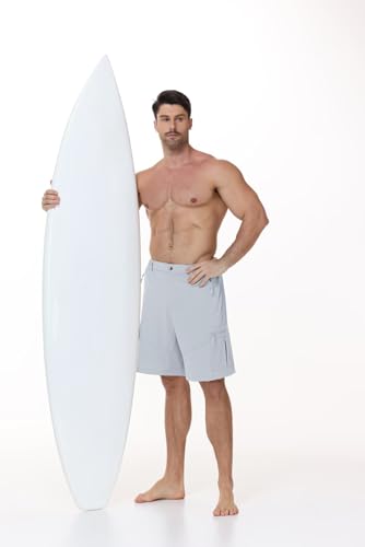 Men's Athletic Workout Shorts - XX-Large Light Gray