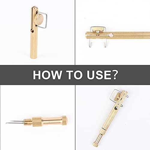 Portable Copper Fishing Line Knot Tying Tool - Gold