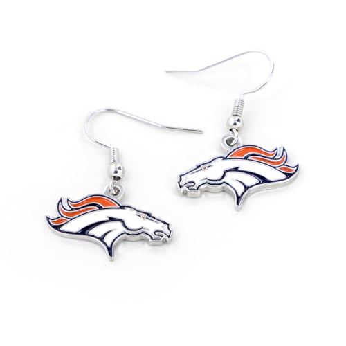 Denver Broncos Logo Dangler Earrings - Game Day Jewelry