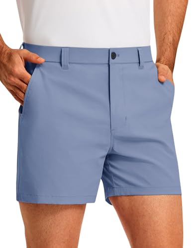 PULI Men's Waterproof Golf Shorts 5'' Inseam, Quick Dry, Breathable, Dutch Blue, 32W x 5L