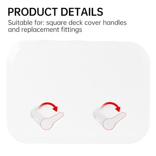 Boat Deck Hatch Replacement Latches - 2 Pcs White