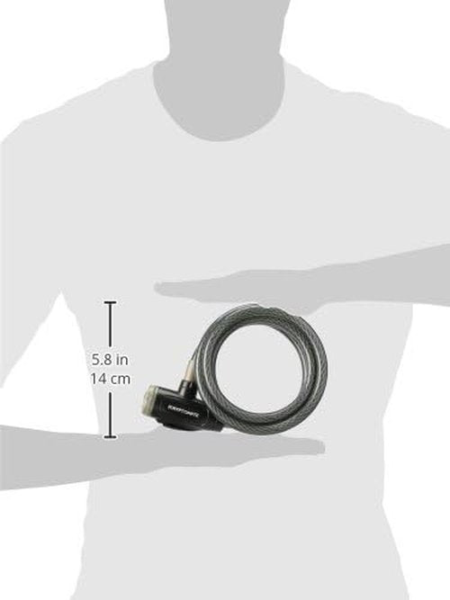 Kryptonite Bike Lock Cable - 6ft Braided Steel Anti-Theft Security Lock for Bicycles & Outdoor Gear