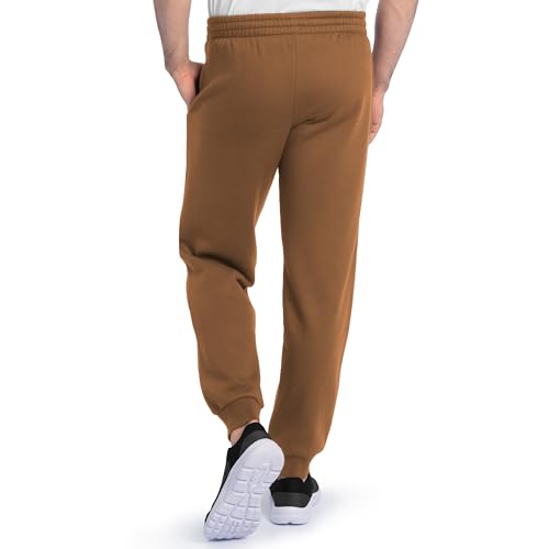 Fruit of The Loom Eversoft Fleece Joggers with Pockets - Small / Golden Pecan
