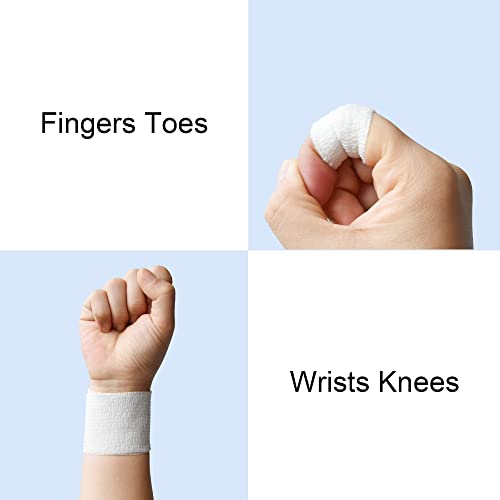 10 Pack Self-Adherent Elastic Bandage Wrap - White