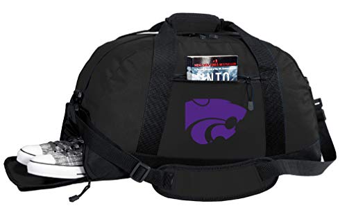 Kansas State University Duffel Bag - Durable 600D Nylon, Shoe Pocket