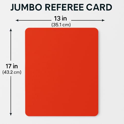 Oversized Referee Card - 17" x 13" Dual-Sided Red & Yellow