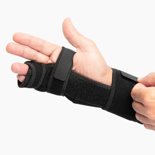 Ovation Medical Boxer Splint - Adjustable Hand and Finger Splint for Metacarpal, Ulnar Gutter and Radial Gutter Fractures - Lightweight, Padded, Immobilizing Hand Brace (Right)