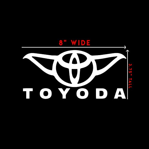 Toyoda Yoda Decal Sticker for Notebooks, Cars & Laptops - 7"