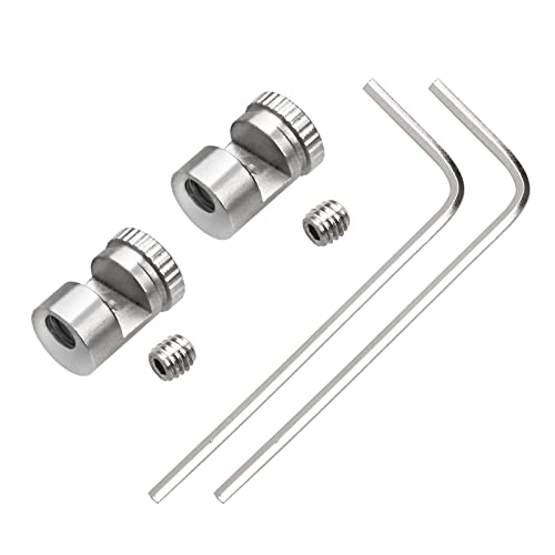 A.I.FORCE 2 Packs Thumb Stud for Buck 110 Folding Knife, Universal Replacement Thumb Button for Folding Hunting Knives Blade Thickness 2.5mm to 3mm, with Hex Wrench (Sliver)