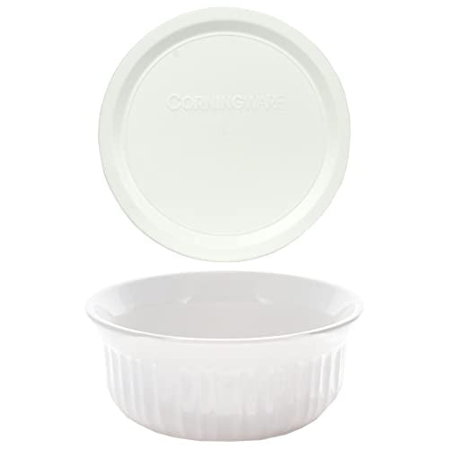 CorningWare FS16 16oz Round French White Casserole Dishes with Lids – 2-Pack