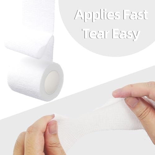 Self-Adhesive Bandage Wrap - 3 Inch x 5 Yards, 6 Pack