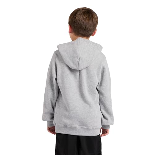 Messi Boys' Heather Grey Long Sleeve Hoodie Sweatshirt, Size S8-XL18