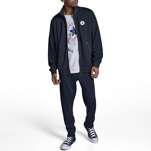 Converse Mens Black XX-Large Patch Track Jacket - Sports & Casual Outerwear