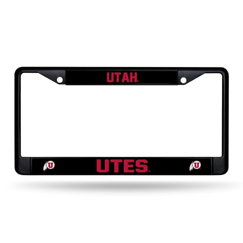 Utah Utes NCAA Car Frame 12x6 Chrome License Plate Frame with Decal Inserts